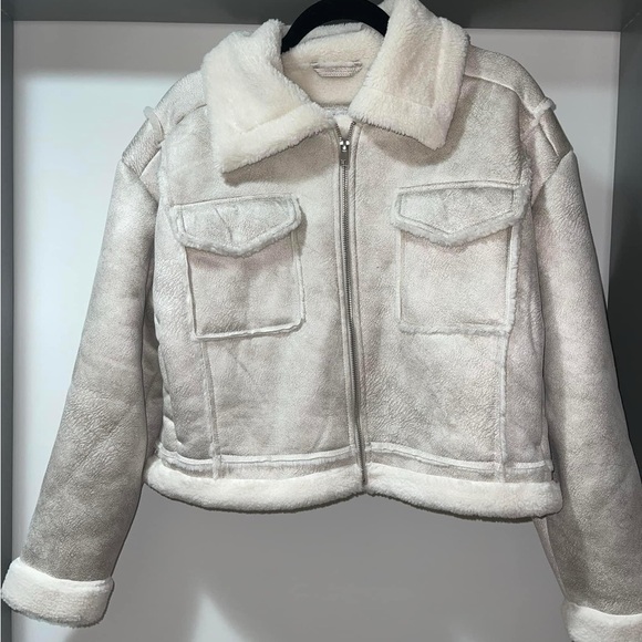 Hollister Shearling Biker Jacket - Picture 4 of 8